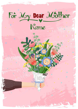 Et blomsterkort for mammakort
