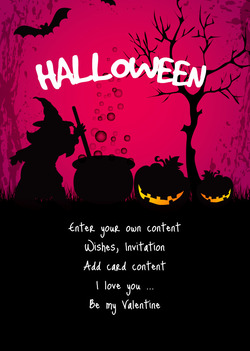Halloween-kort med Hag