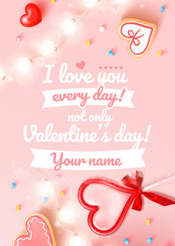 Pastell Valentine-kort